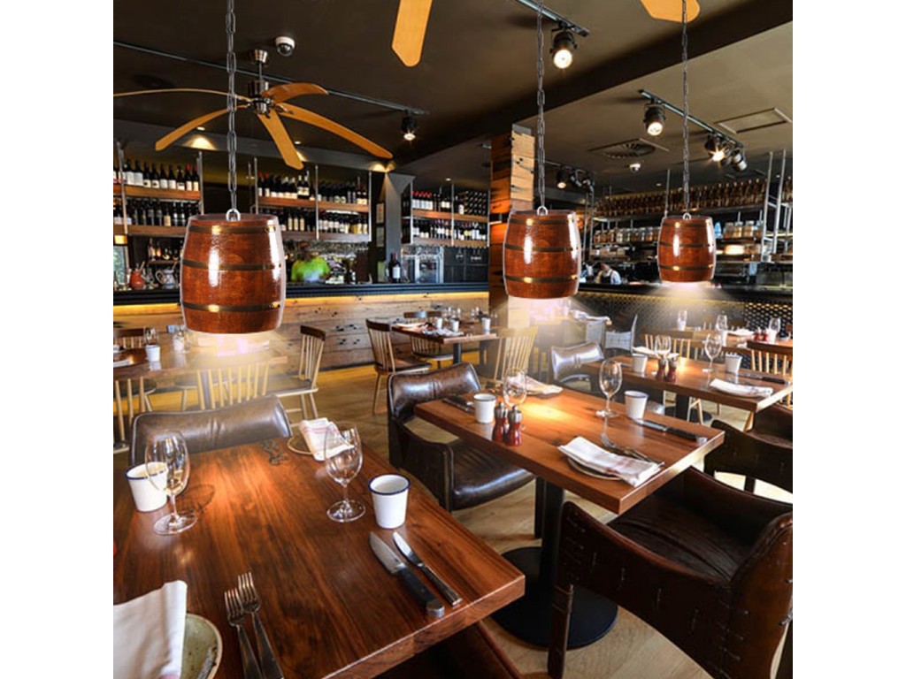 Rustik Retro Ofis Cafe Restorant Ahşap Fıçı Avize Rustik Retro Ofis Cafe Restorant Ahşap Fıçı Avize