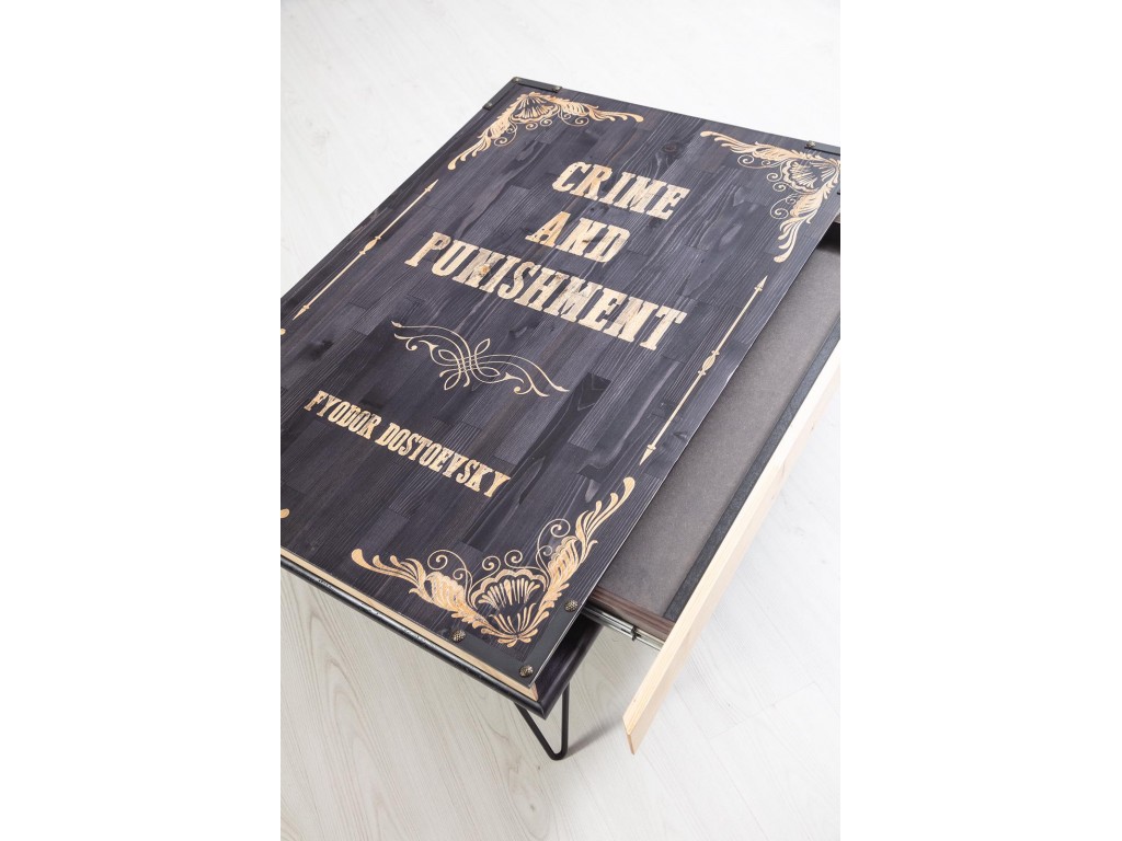 Kitap Orta Sehpa Ceviz Siyah Balzac Kitap Orta Sehpa DOSTOYEVSKY Kitap