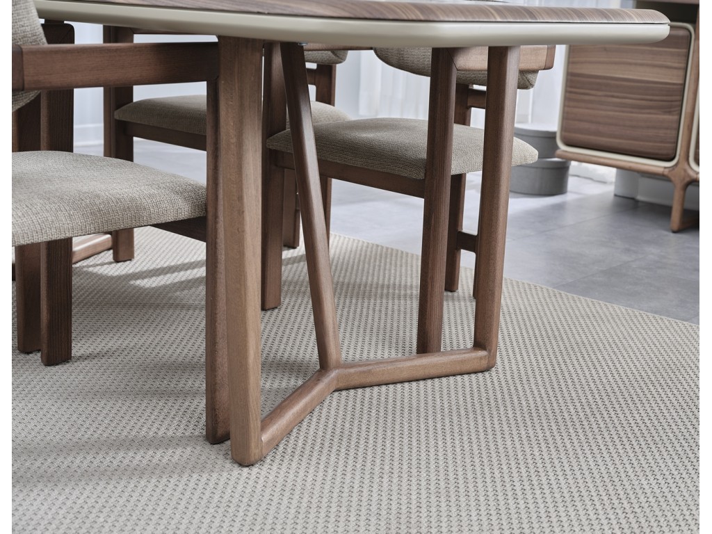 Vega Ahşap Mdf Kaplamalı Dışbudak Yemek Masası