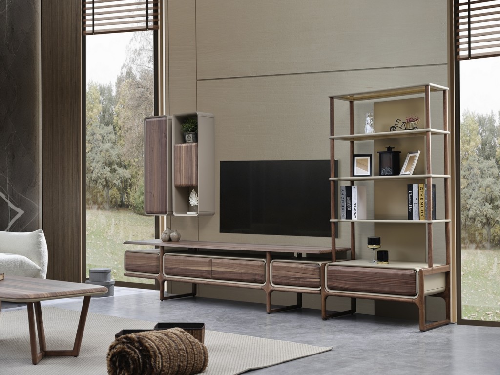 Vega Ahşap Mdf Kaplamalı TV Ünitesi