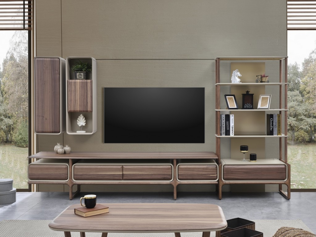 Vega Ahşap Mdf Kaplamalı TV Ünitesi