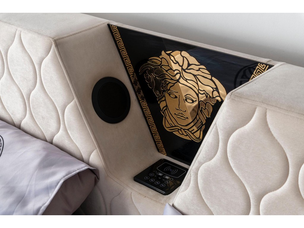 Versace TV ve  Ses Sistemli Fonksiyonel Karyola