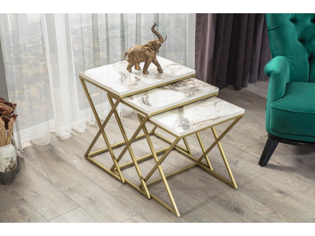 X Metal Gold Zigon Sehpa