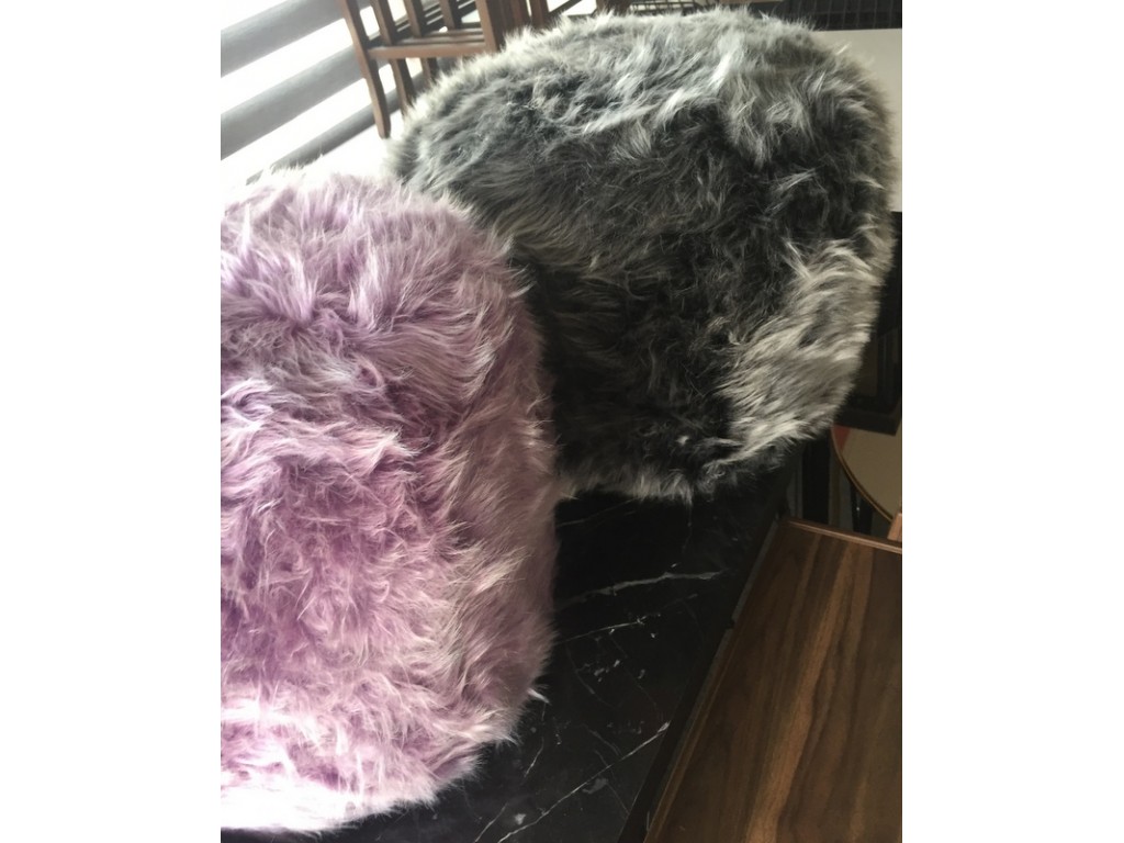 Peluş Puf konforlu Beyaz-Sarı-Pembe-Mavi-Rangarenk  Puflar