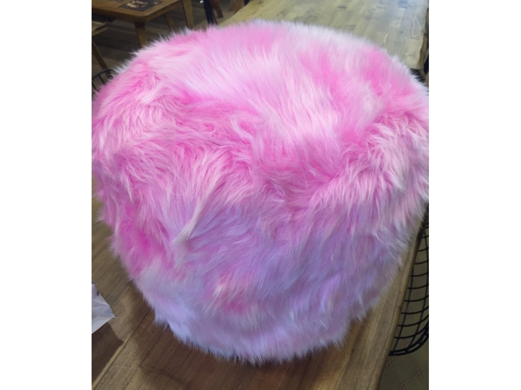 Peluş Puf konforlu Beyaz-Sarı-Pembe-Mavi-Rangarenk  Puflar
