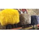 Peluş Puf konforlu Beyaz-Sarı-Pembe-Mavi-Rangarenk  Puflar