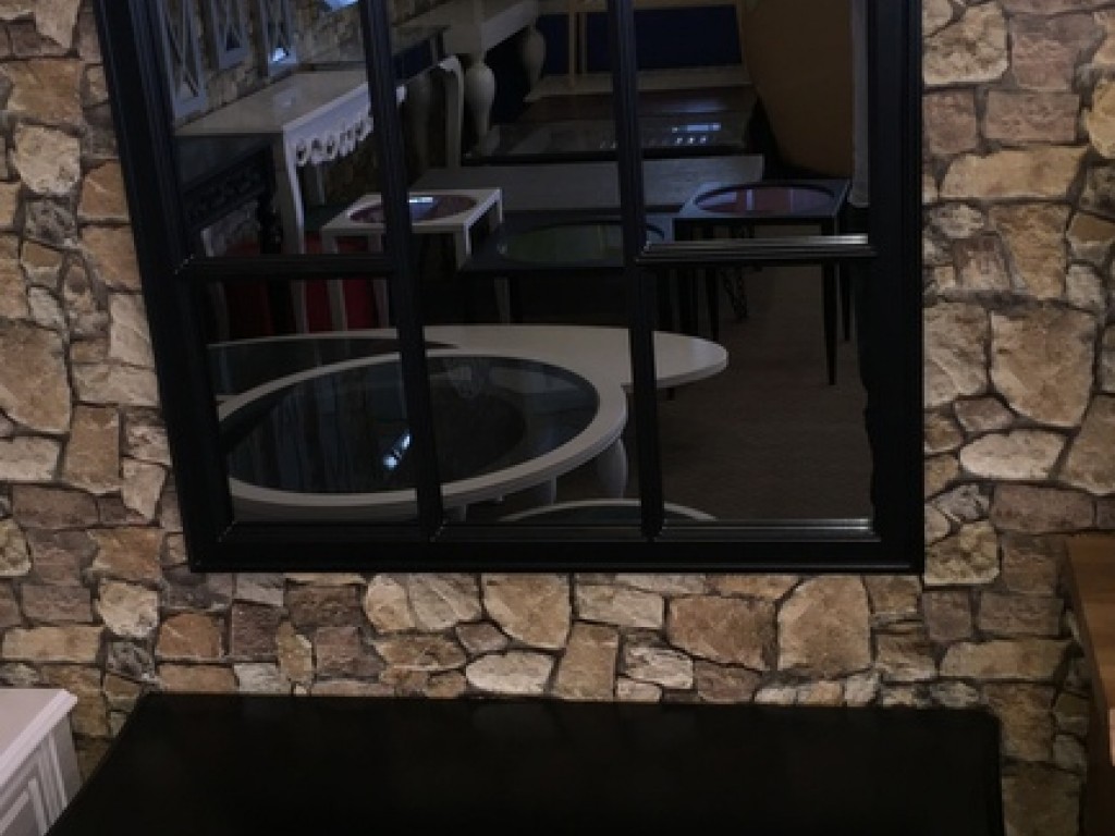 Onurdesign Siyah Beyaz Lake Boyalı Self Dresuar Aynalı Tam Takım