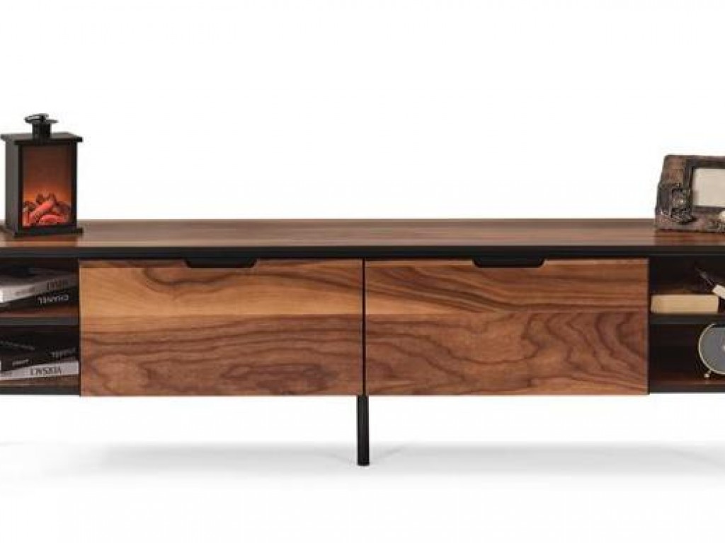 Onurdesign Ahşap Kaplamalı Elit Ceviz Boyalı Tv Sehpası